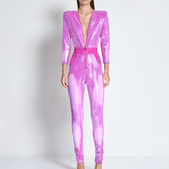 Zhivago Pants - Zhivago Heated Activated The Video Wars Jumpsuit in Pink & Purple